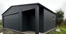 Garaż 8m x 6m Grafit MAT, brama segmentowa, wnęka