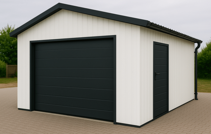 Garaż 4m x 6m  z płyty warstwowej PIR 60mm