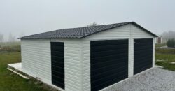 Garaż 7m x 6m, Biały + Grafit