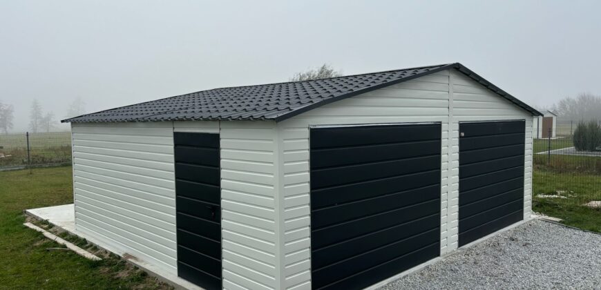 Garaż 7m x 6m, Biały + Grafit