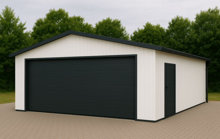 Garaż 6m x 5,80m  z płyty warstwowej PIR 60mm