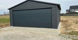 Garaż 6m x 5,80m (do 35m2) Grafit, brama segmentowa