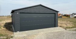 Garaż 6m x 5,80m (do 35m2) Grafit, brama segmentowa
