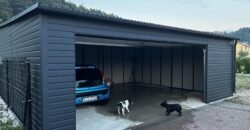 Garaż 7,50m x 6m Grafit, brama segmentowa