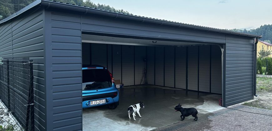 Garaż 7,50m x 6m Grafit, brama segmentowa