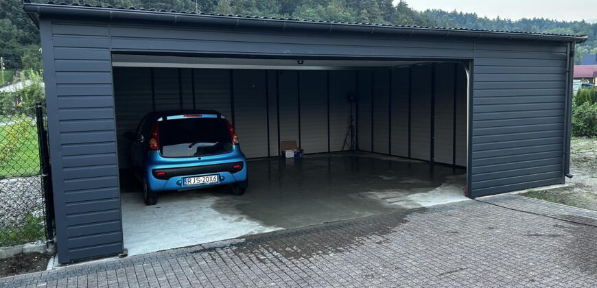 Garaż 7,50m x 6m Grafit, brama segmentowa