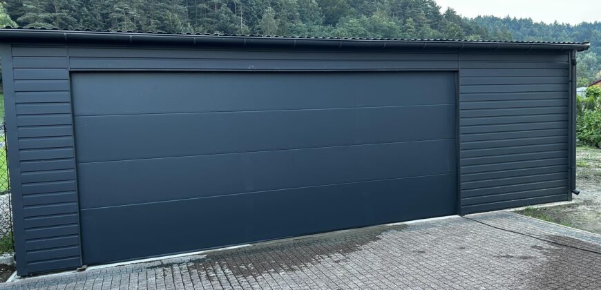 Garaż 7,50m x 6m Grafit, brama segmentowa