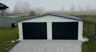 Garaż 7m x 6m, Biały + Grafit