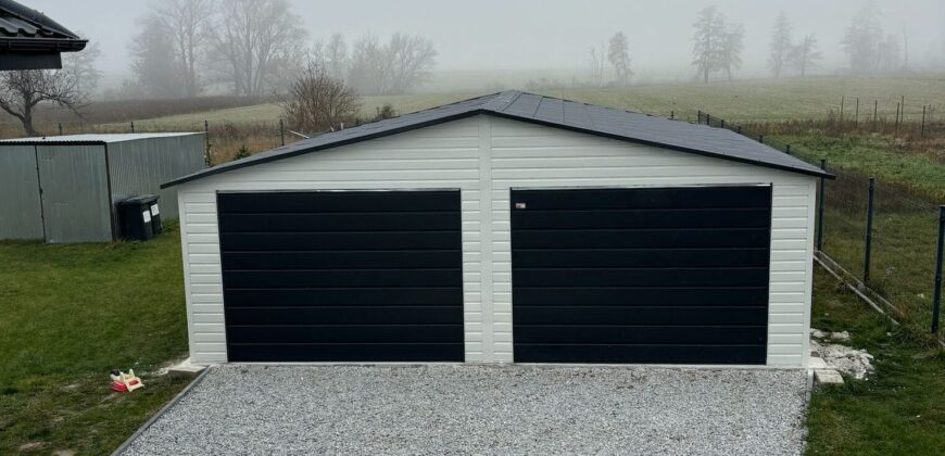 Garaż 7m x 6m, Biały + Grafit