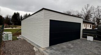 Garaż 6m x 7m, Biały + Grafit