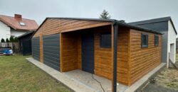 Garaż 9,5m x 6m, Multigloss + Grafit