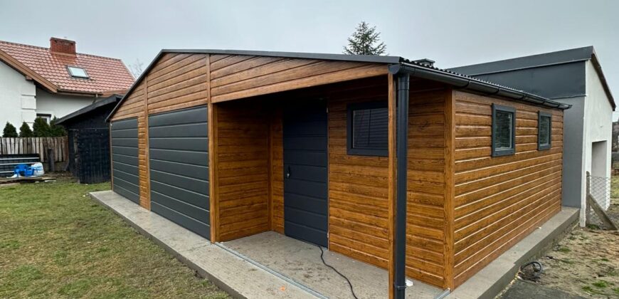 Garaż 9,5m x 6m, Multigloss + Grafit