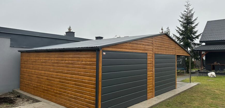 Garaż 9,5m x 6m, Multigloss + Grafit