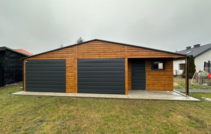 Garaż 9,5m x 6m, Multigloss + Grafit