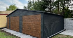 Garaż  8,5m x 6m Grafit + Orzech