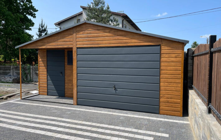 Garaż 5,5m x 6m ( do 35m2) Multigloss + Grafit