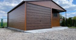 Garaż 6m x 6m Złoty dąb + Orzech