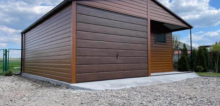 Garaż 6m x 6m Złoty dąb + Orzech