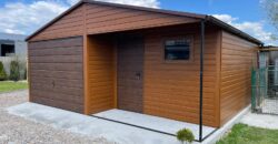 Garaż 6m x 6m Złoty dąb + Orzech