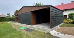 Garaż 10,5m x 6m(63m2) Orzech + wiaty Antracyt