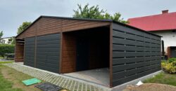 Garaż 10,5m x 6m(63m2) Orzech + wiaty Antracyt