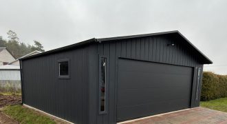 Garaż blaszany 7m x 6m (do 42m2) RAL7016