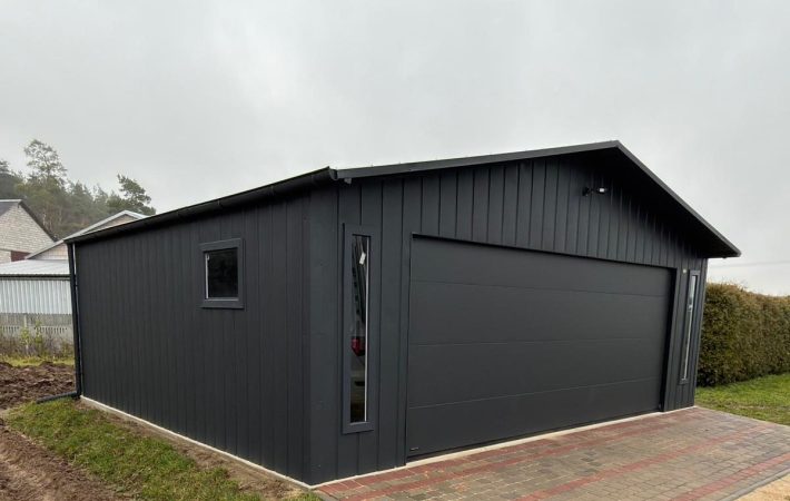 Garaż blaszany 7m x 6m (do 42m2) RAL7016