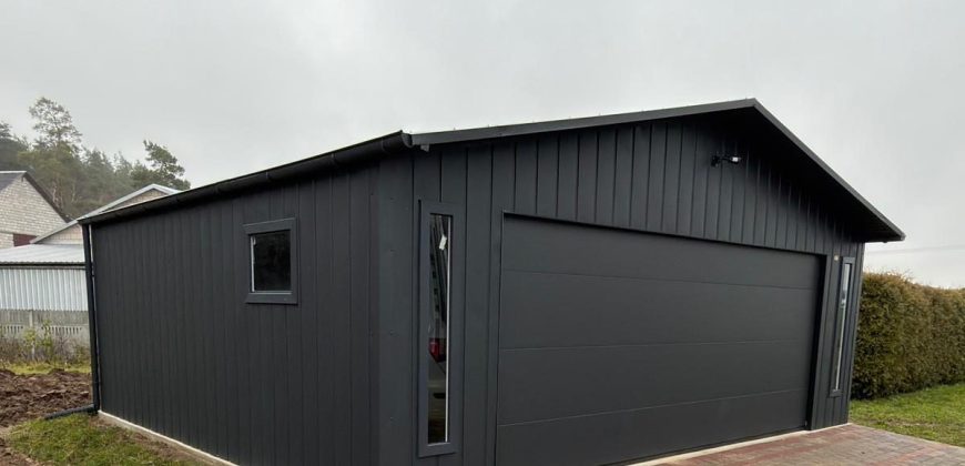 Garaż blaszany 7m x 6m (do 42m2) RAL7016
