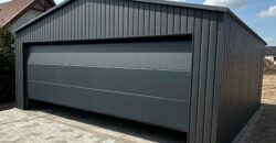 Garaż 6m x 6m RAL7016 Antracyt, brama segmentowa 5m