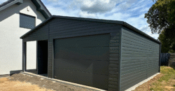 Garaż 7m x 7m, Grafit MAT, wnęka, brama segmentowa