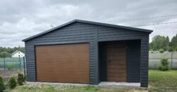 Garaż 6m x 5.80m, wnęka, blachodachówka, brama segmentowa