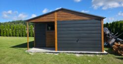 Garaż 5m x 7m, wnęka, drewnopodobny