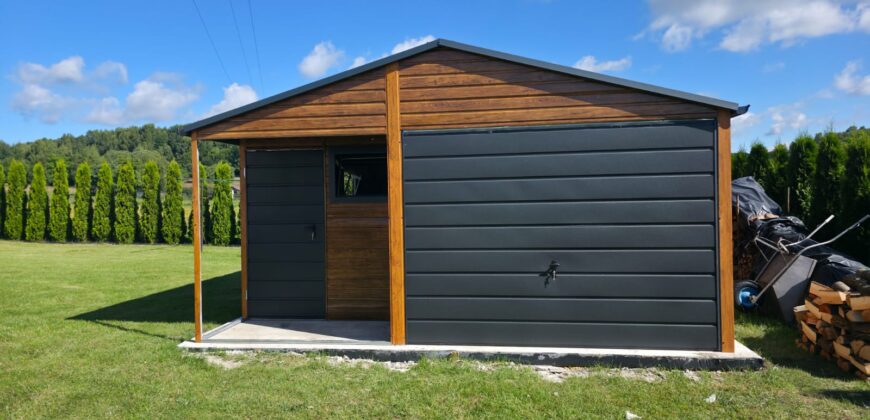 Garaż 5m x 7m, wnęka, drewnopodobny