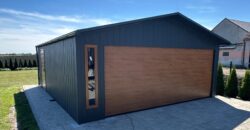 Garaż 6m x 7m, brama segmentowa, witryna, podbitka