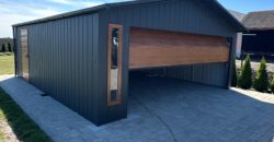 Garaż 6m x 7m, brama segmentowa, witryna, podbitka