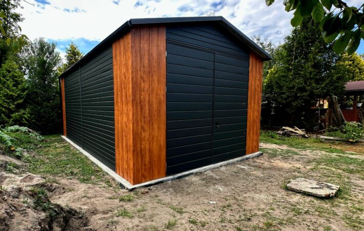 Domek narzędziowy, magazyn, 4.5m x 7.50m, nowoczesny, konstrukcja stalowa z montażem