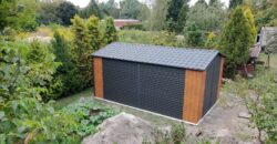 Domek narzędziowy, magazyn, 4.5m x 7.50m, nowoczesny, konstrukcja stalowa z montażem