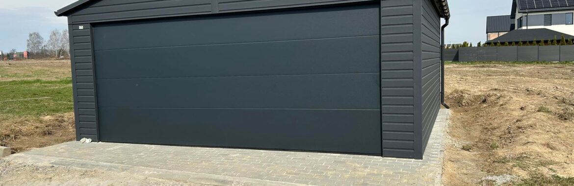 Garaż 6m x 5,80m (do 35m2) Grafit, brama segmentowa
