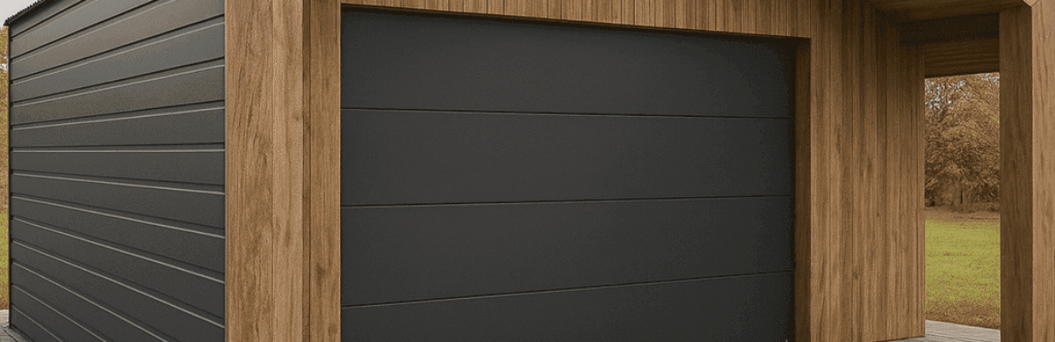 BarnBox – nowoczesna stodoła, 4m x 6m + 1m, brama segmentowa