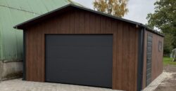 Garaż 5,50m x 6m, drewnopodobny z bramą segmentową