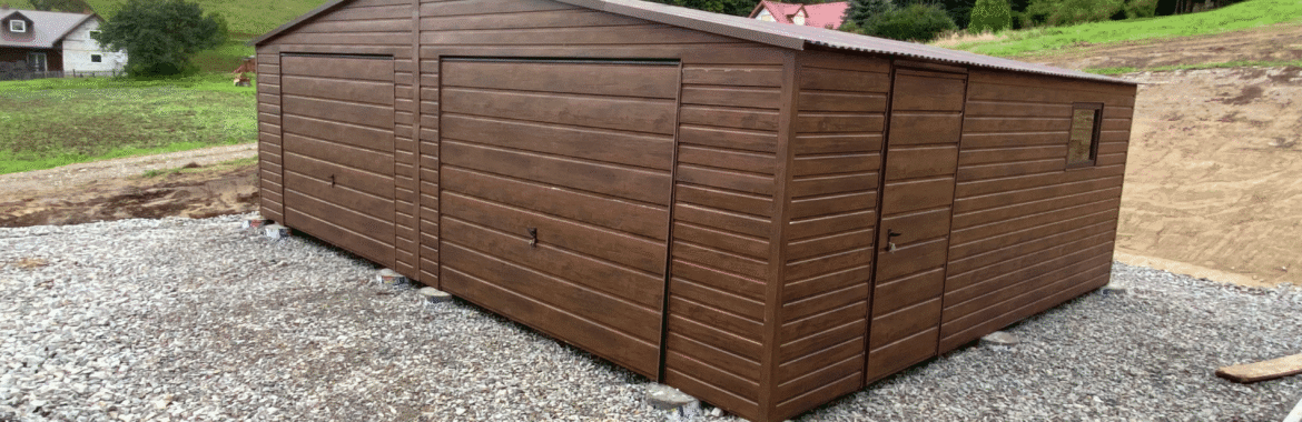 Garaż 8m x 6m, Orzech