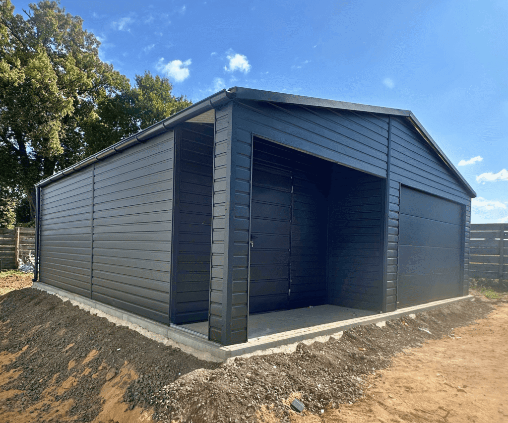 Garaż 7m x 7m, antracyt, grafit, wnęka