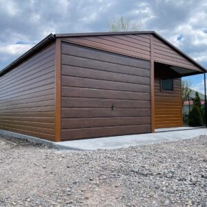 garaż do 35m2, garaż blaszany drewnopodobny