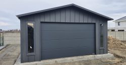 Garaż do 35m2 5,40×6,40 – Rąbek stojący RAL7016, dach RAL9005