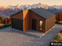 BarnBox Nook – nowoczesny garaż z wnęką | projekt koncepcyjny