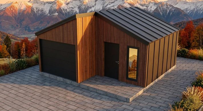 BarnBox Nook – nowoczesny garaż z wnęką | projekt koncepcyjny