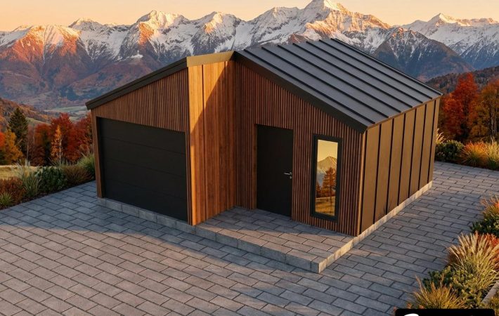 BarnBox Nook – nowoczesny garaż z wnęką | projekt koncepcyjny