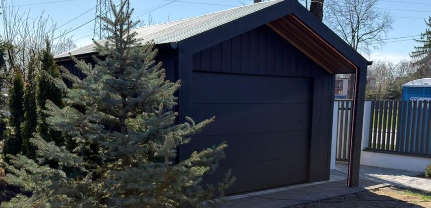 BarnBox 4×4 + 1 m – nowoczesny garaż z wypustem