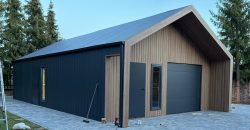 Barnbox Stodoła 6.5 × 12m – garaż wypustem 1 m