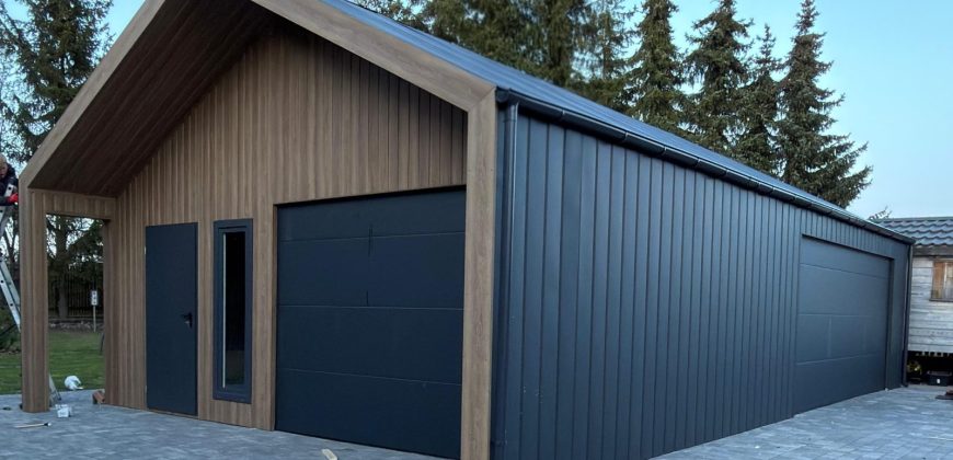 Barnbox Stodoła 6.5 × 12m – garaż wypustem 1 m